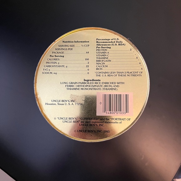 Vintage 1985 Uncle Ben’s Converted Rice Metal Tin with Lid - Picture 5 of 7